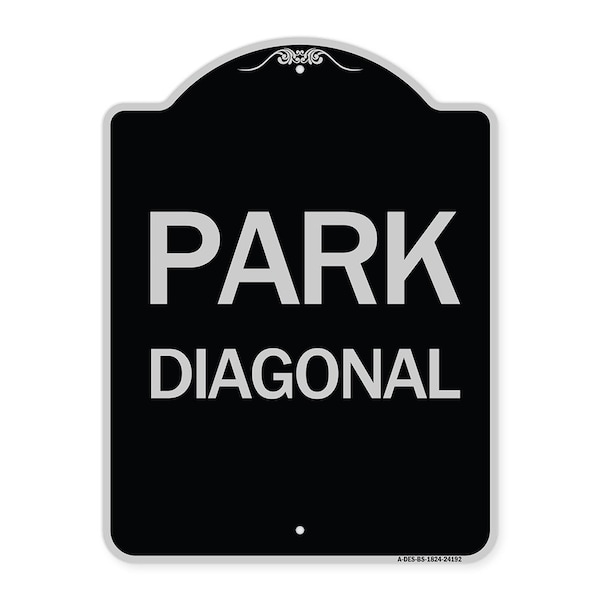 Diagonal Parking 1 Heavy-Gauge Aluminum Architectural Sign, 24" x 18", BS-1824-24192